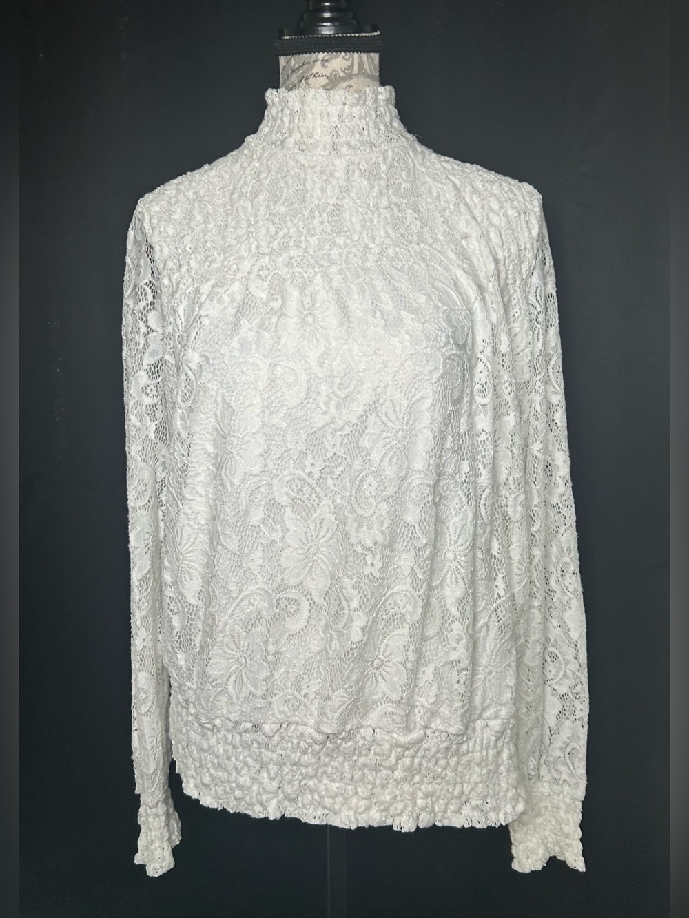 Women’s Turtleneck Lace Blouse (L)